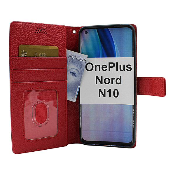 New Standcase Wallet OnePlus Nord N10 Ljusblå