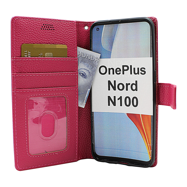 New Standcase Wallet OnePlus Nord N100 Ljusblå