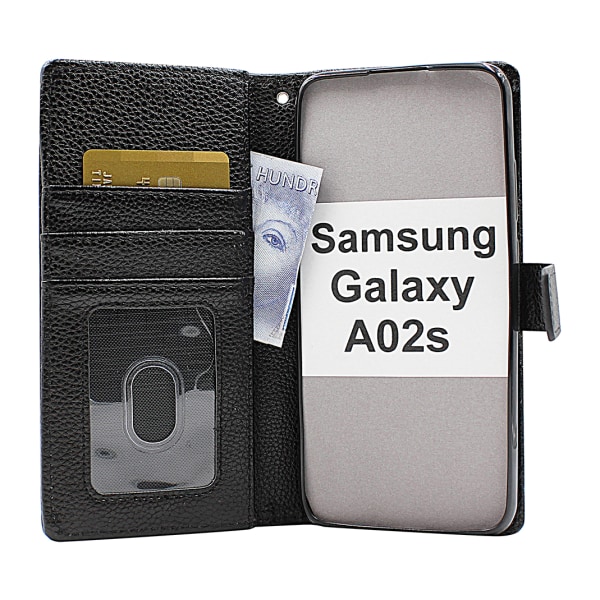 New Standcase Wallet Samsung Galaxy A02s (A025G/DS) Ljusblå