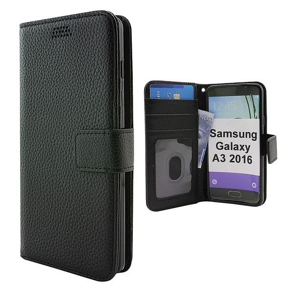 New Standcase Wallet Samsung Galaxy A3 2016 Röd