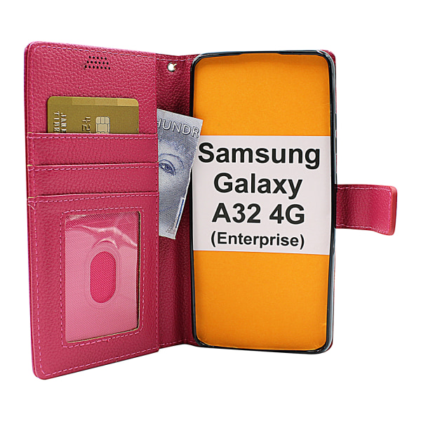 New Standcase Wallet Samsung Galaxy A32 4G (SM-A325F) Ljusblå