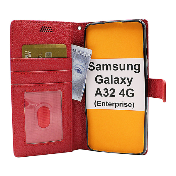 New Standcase Wallet Samsung Galaxy A32 4G (SM-A325F) Röd