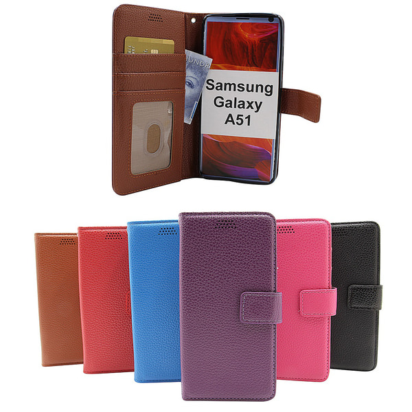 New Standcase Wallet Samsung Galaxy A51 (A515F/DS) Ljusblå