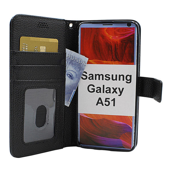 New Standcase Wallet Samsung Galaxy A51 (A515F/DS) Ljusblå