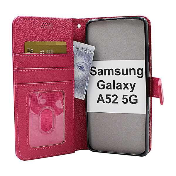 New Standcase Wallet Samsung Galaxy A52 5G (A525F / A526B) Röd