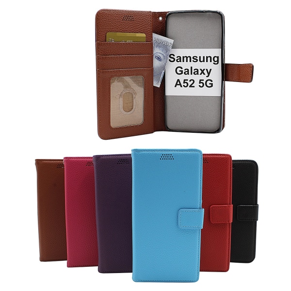 New Standcase Wallet Samsung Galaxy A52 5G (A525F / A526B) Röd