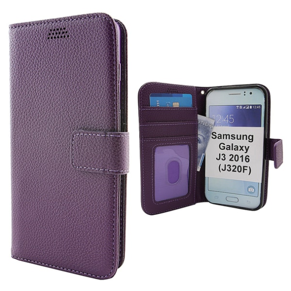 New Standcase Wallet Samsung Galaxy J3 2016 (J320F) Svart