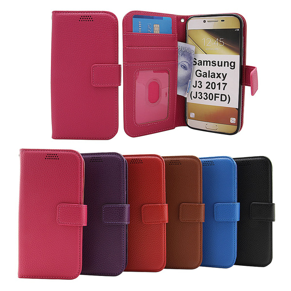 New Standcase Wallet Samsung Galaxy J3 2017 (J330FD) Röd