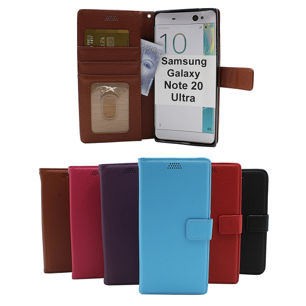 New Standcase Wallet Samsung Galaxy Note 20 Ultra 5G Ljusblå