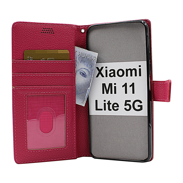 New Standcase Wallet Xiaomi Mi 11 Lite / Mi 11 Lite 5G Hotpink
