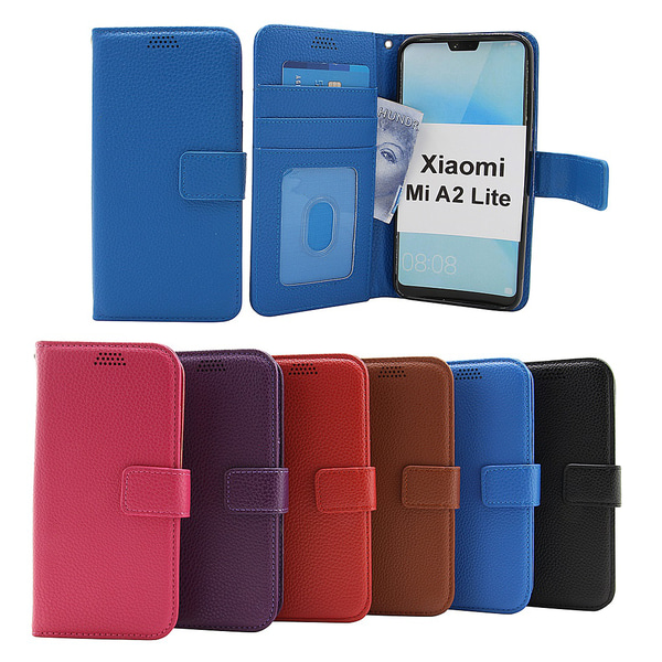 New Standcase Wallet Xiaomi Mi A2 Lite Blå
