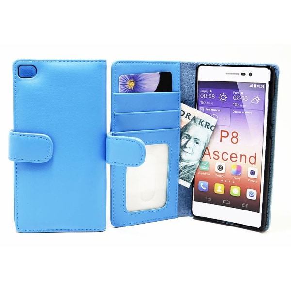 Plånboksfodral Huawei P8 Ljusblå