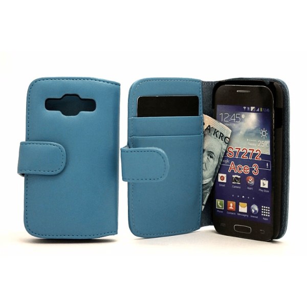Plånboksfodral Samsung Galaxy Ace 3 (s7275) Ljusrosa