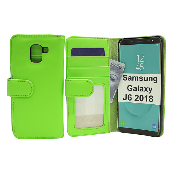 Plånboksfodral Samsung Galaxy J6 2018 (J600FN/DS) Grön