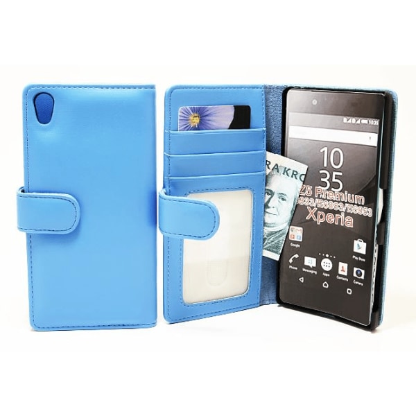 Plånboksfodral Sony Xperia Z5 Premium (E6853) Ljusblå
