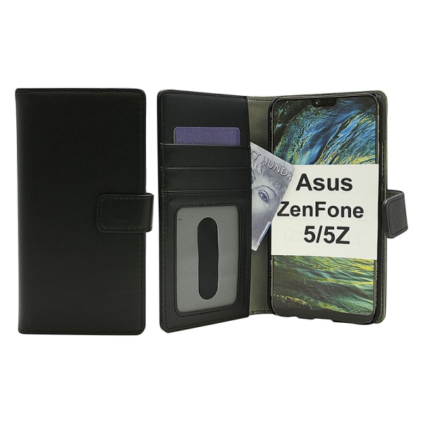 Skimblocker Magnet Wallet Asus ZenFone 5 (ZE620KL) Svart