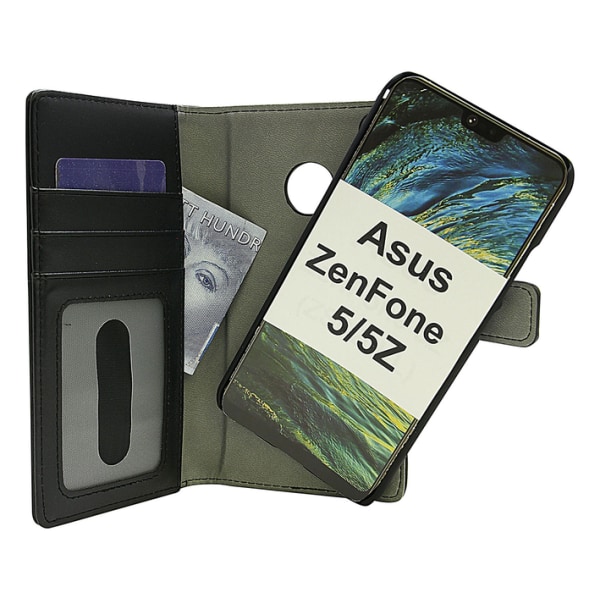 Skimblocker Magnet Wallet Asus ZenFone 5Z (ZS620KL) Svart