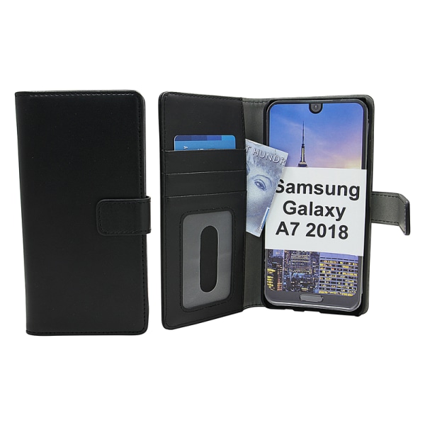 Skimblocker Magnet Wallet Samsung Galaxy A7 2018 (A750FN/DS) Grön