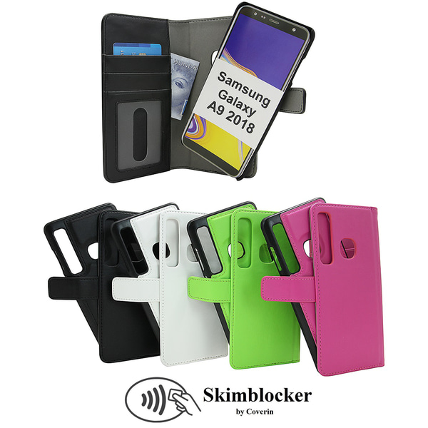 Skimblocker Magnet Wallet Samsung Galaxy A9 2018 (A920F/DS) Vit