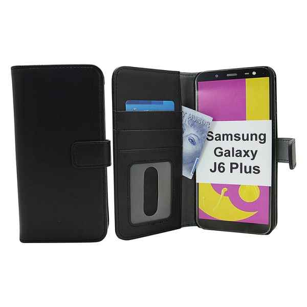 Skimblocker Magnet Wallet Samsung Galaxy J6 Plus (J610FN/DS) Grön