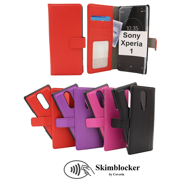 Skimblocker Magnet Wallet Sony Xperia 1 (J9110) Hotpink