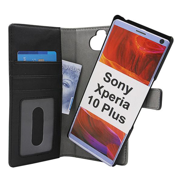 Skimblocker Magnet Wallet Sony Xperia 10 Plus Röd