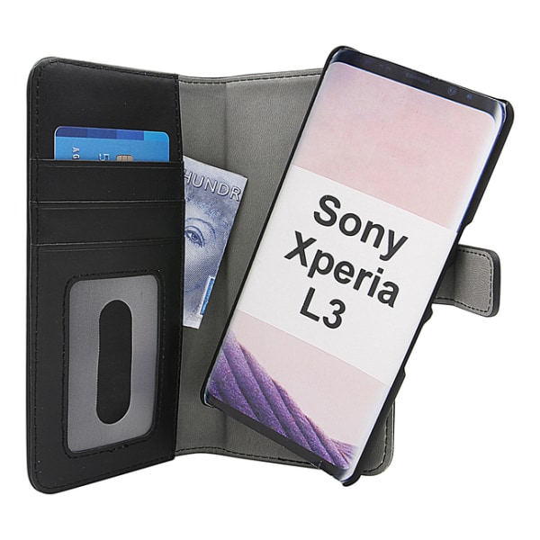 Skimblocker Magnet Wallet Sony Xperia L3 Svart