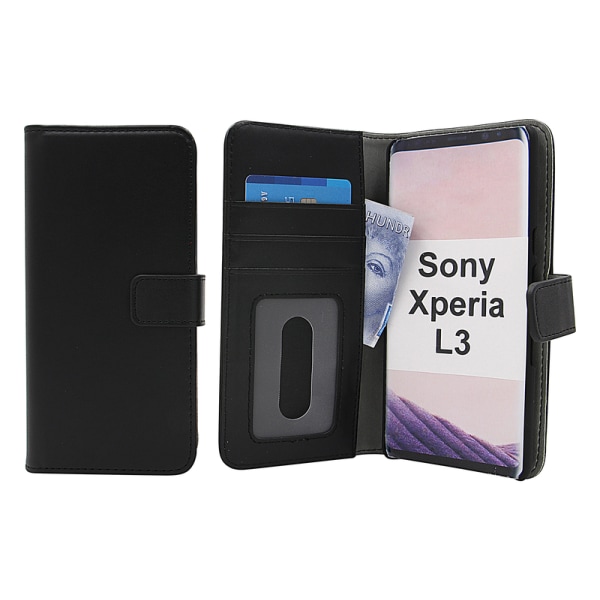 Skimblocker Magnet Wallet Sony Xperia L3 Svart
