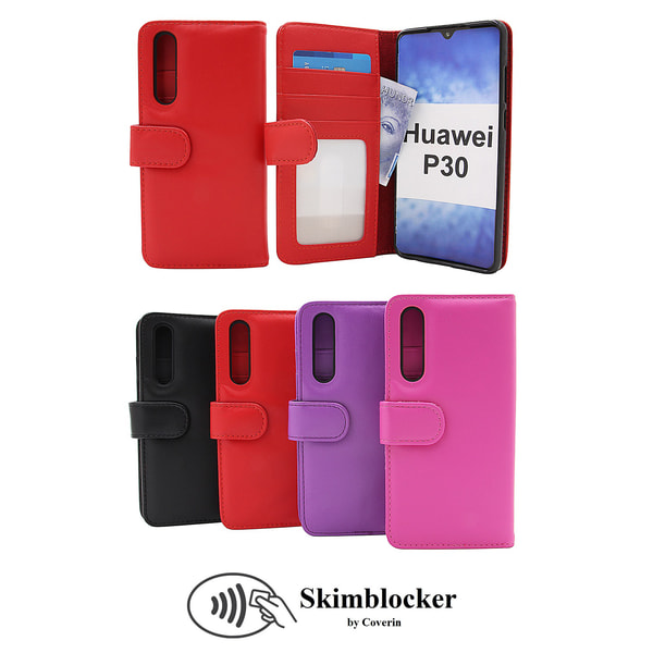 Skimblocker Plånboksfodral Huawei P30 Röd