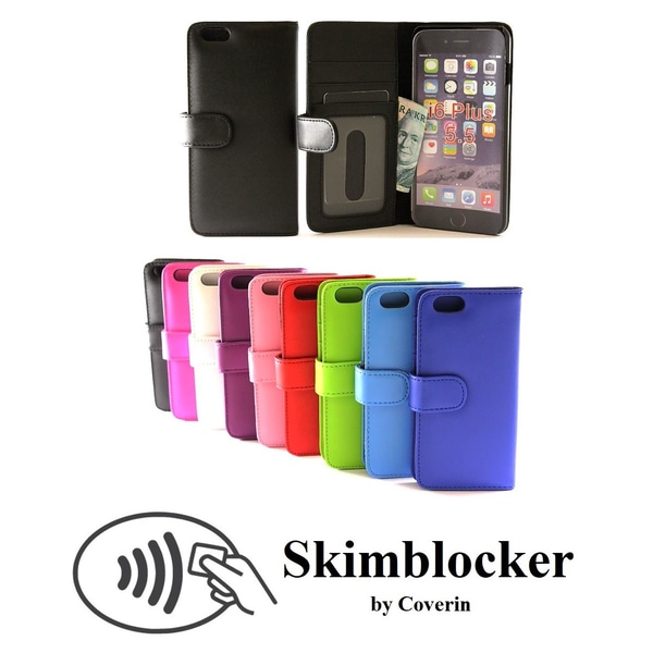 Skimblocker Plånboksfodral iPhone 6 Plus/6s Plus Hotpink A263