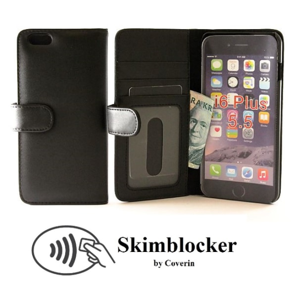 Skimblocker Plånboksfodral iPhone 6 Plus/6s Plus Lila