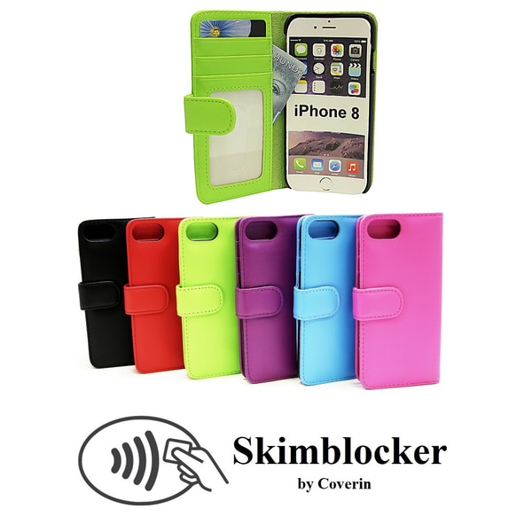 Skimblocker Plånboksfodral iPhone 8 Grön G643