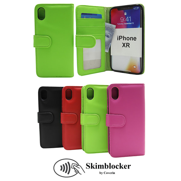 Skimblocker Plånboksfodral iPhone XR Grön