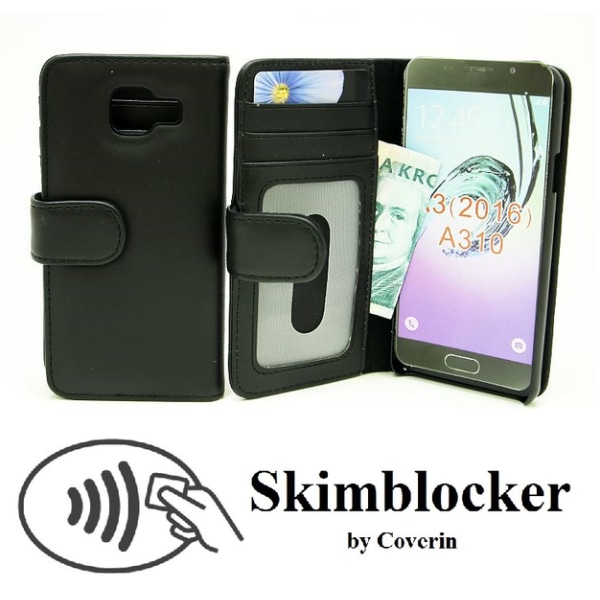 Skimblocker Plånboksfodral Samsung Galaxy A3 2016 (A310F) Hotpink