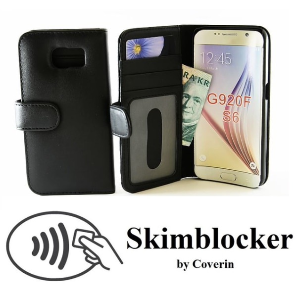 Skimblocker Plånboksfodral Samsung Galaxy S6 (SM-G920F) Röd