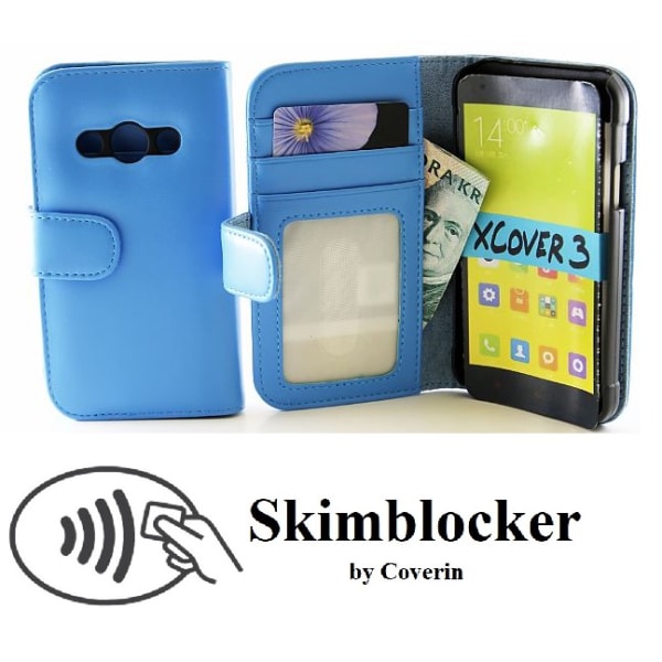 Skimblocker Plånboksfodral Samsung Galaxy Xcover 3 Lila
