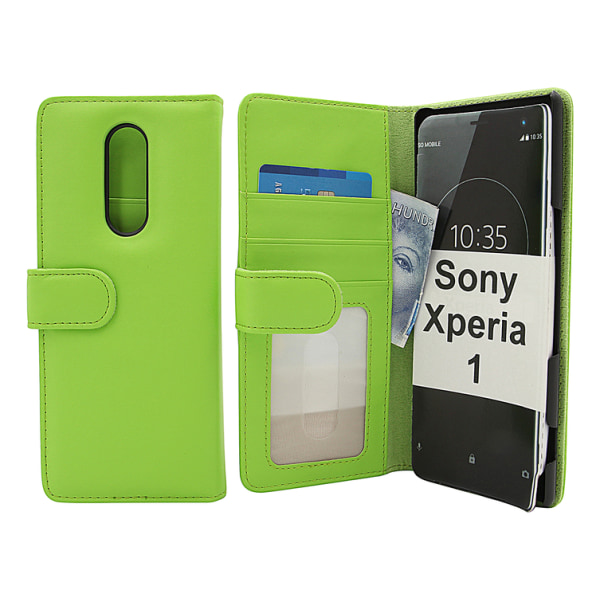 Skimblocker Plånboksfodral Sony Xperia 1 (J9110) Grön