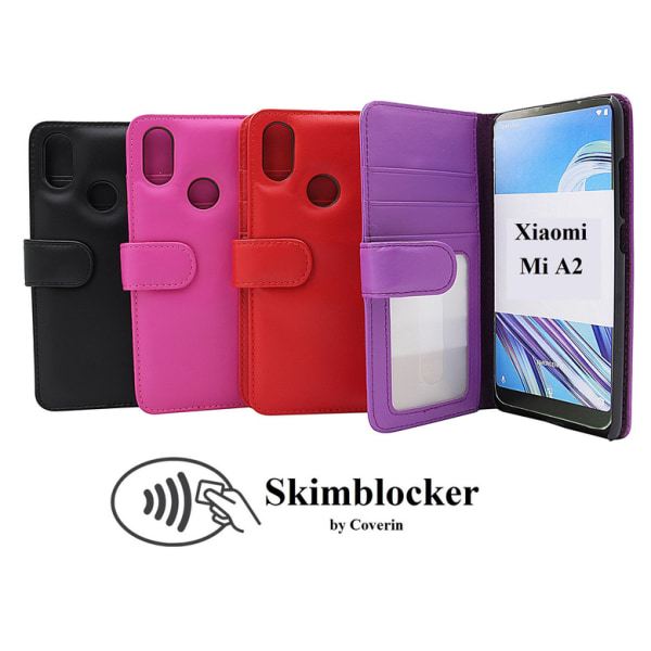 Skimblocker Plånboksfodral Xiaomi Mi A2 Lila