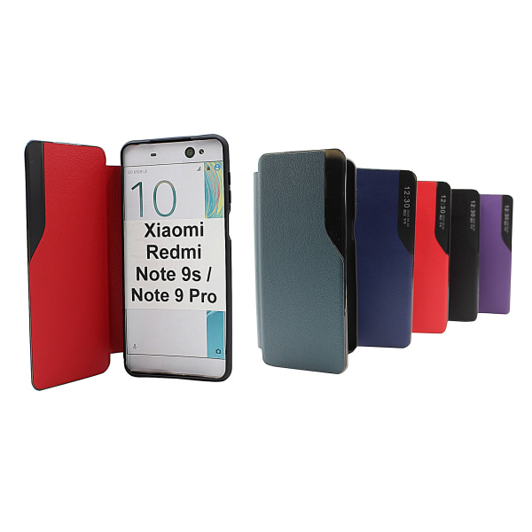 Smart Flip Cover Xiaomi Redmi Note 9s / Note 9 Pro Röd