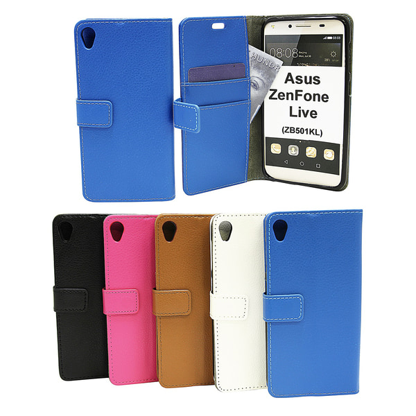Standcase Wallet Asus ZenFone Live (ZB501KL) Blå