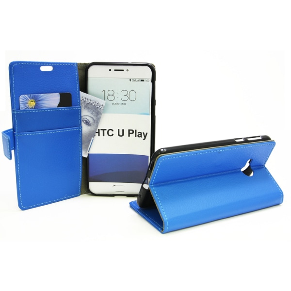 Standcase Wallet HTC U Play Svart