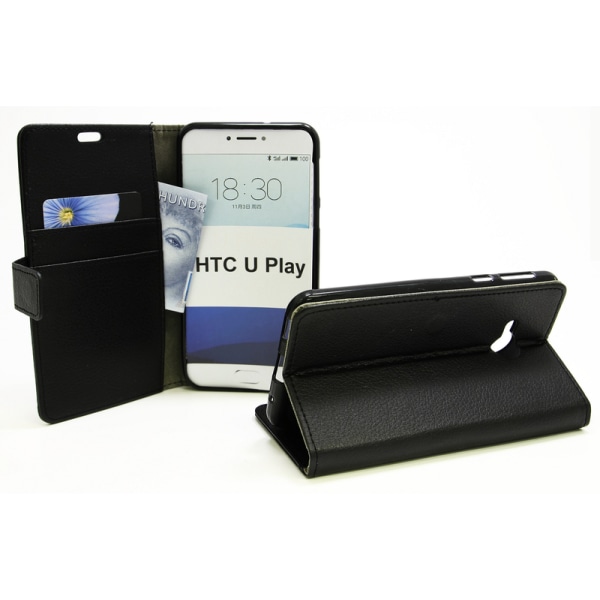 Standcase Wallet HTC U Play Blå