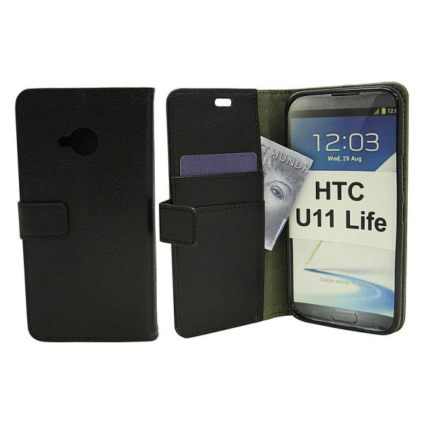 Standcase Wallet HTC U11 Life Blå