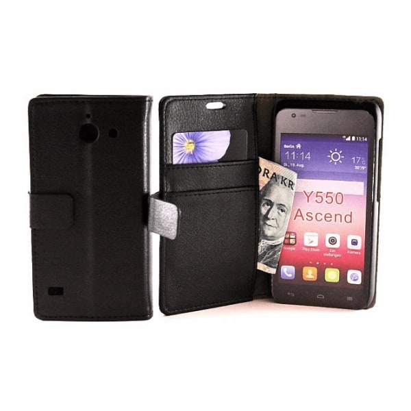 Standcase wallet Huawei Ascend Y550 Brun