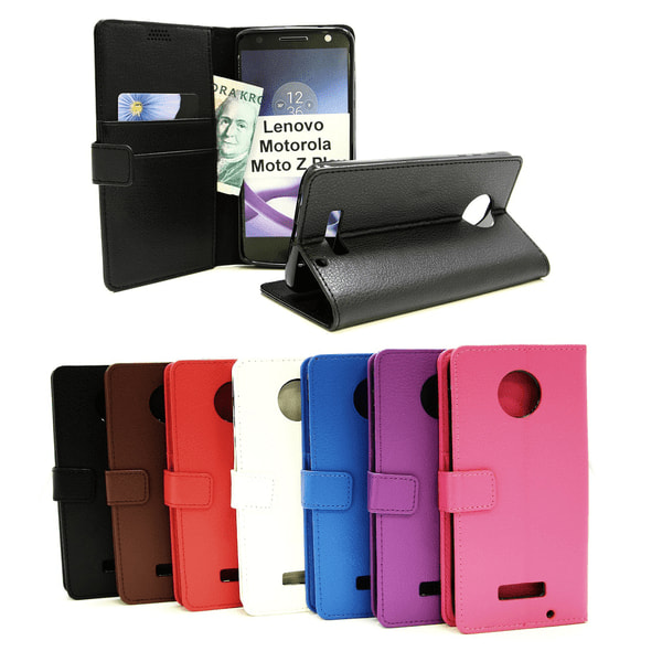 Standcase Wallet Lenovo Motorola Moto Z Play Svart
