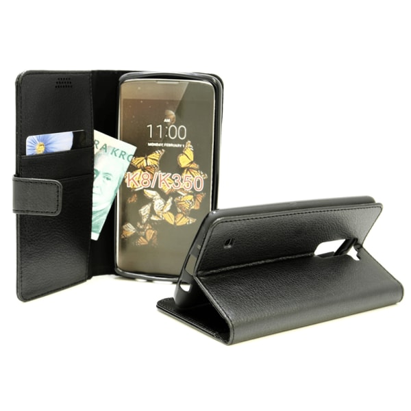 Standcase Wallet LG K8 (K350N) Svart