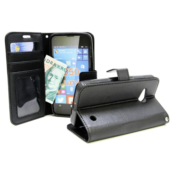 Standcase Wallet Microsoft Lumia 550 Brun