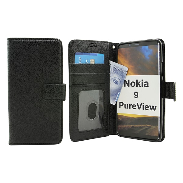 Standcase Wallet Nokia 9 PureView Svart