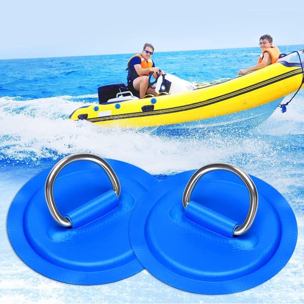 PVC paddelbräda D-ringlappar, 8-pack, 8cm, SUP kajak/uppblåsbara båttillbehör, blå.