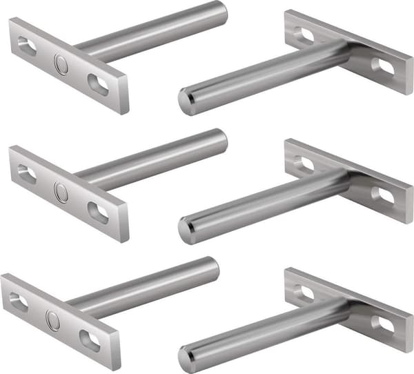 6-delars - Metallfäste - 3 tum - Dold fastsättning